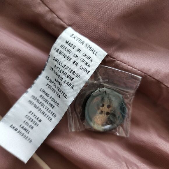 Thread and supply camel doble breasted wool blend jacket - Picture 9 of 16